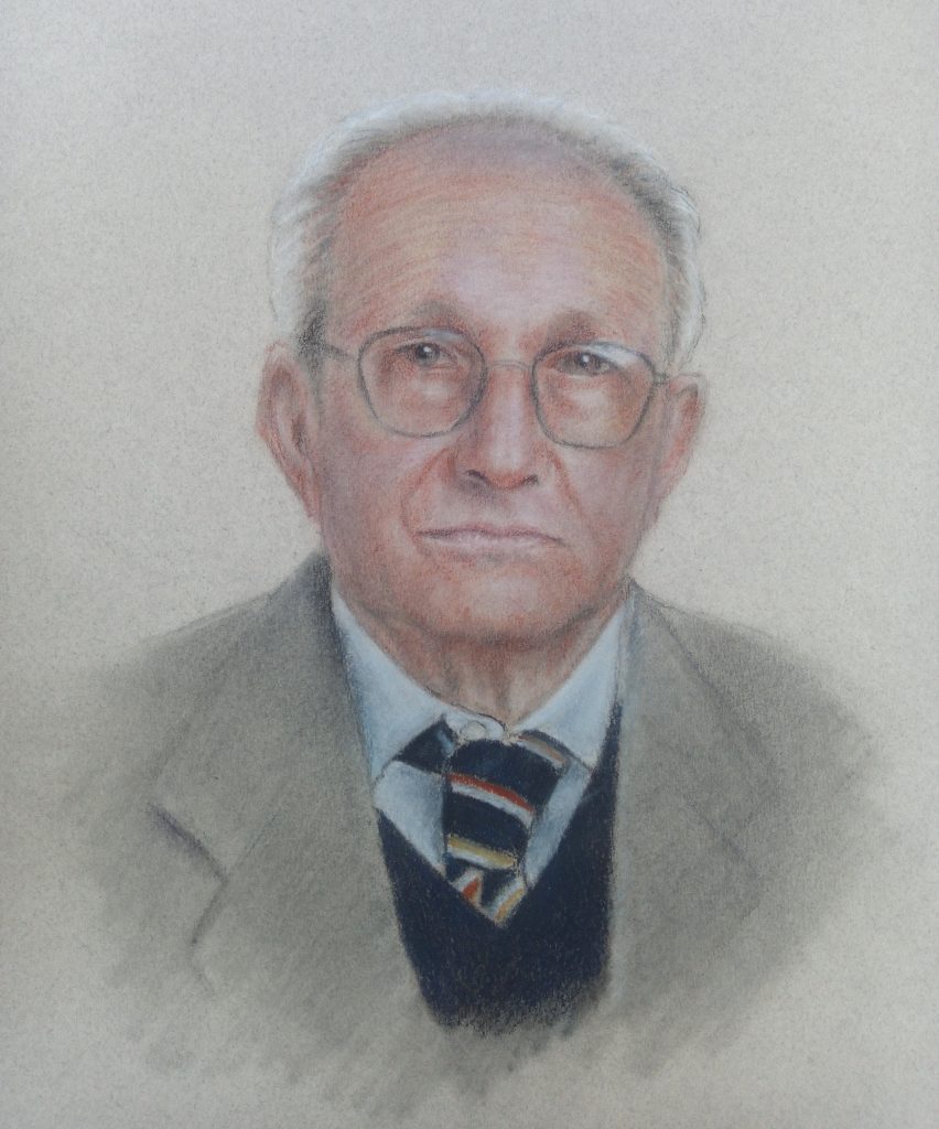 pastel portrait, portrait from photo deceased, old man portrait painting in pastels