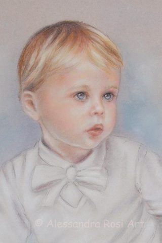 baby portrait painting, child portrait commisisoned from photo