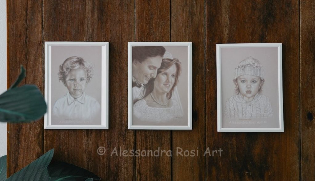 children portrait drawing, charcoal and sepia portrait from photo, child portrait drawing commission from photos